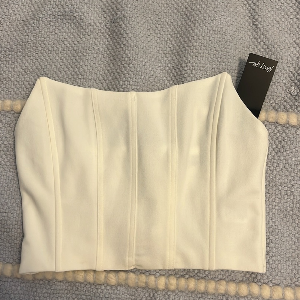 White corset top